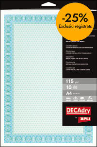 Paper Apli Certificat blau 115g 10 fulls
