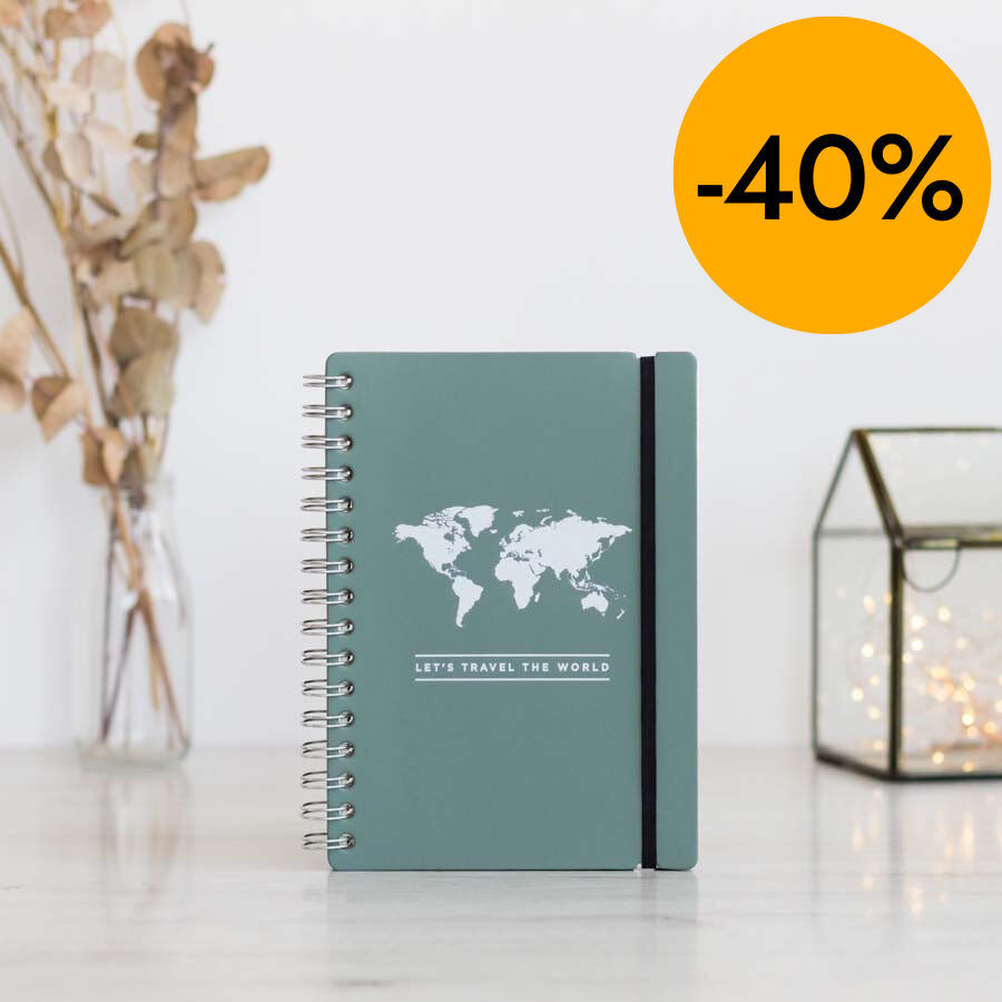 Libreta A5 raya Miss Wood Vacavaliente verde