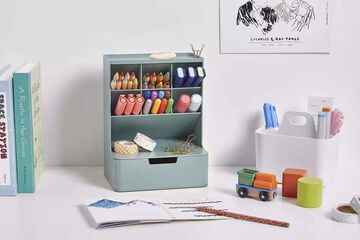 Organizador Litem Sysmax Desk verde cobalto