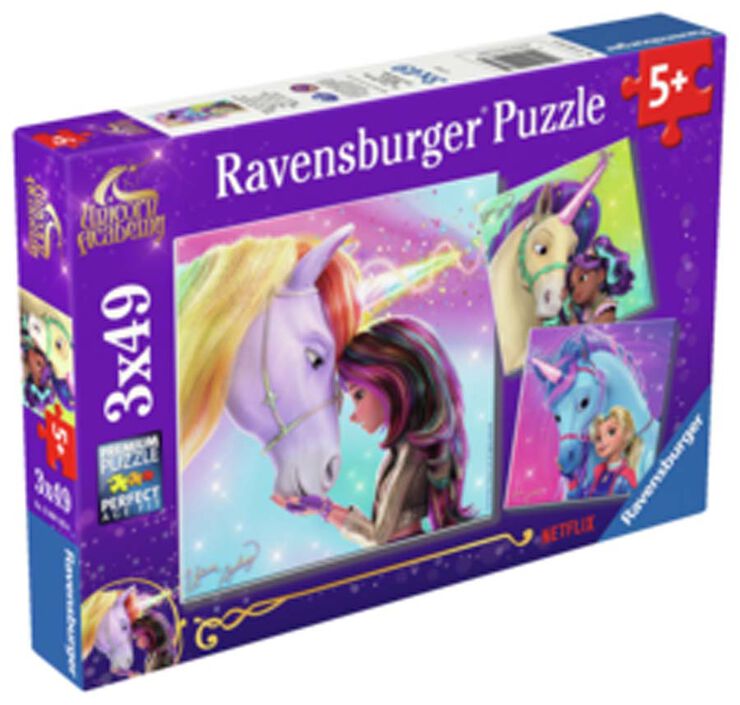 Puzle 3 x 49 piezas Unicorn Academy