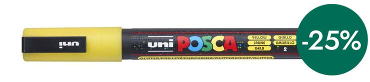Rotulador Posca PC-3M 0,9-1,3mm amarillo glitter