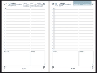 Agenda Oxford Classic A5 2022 Día Vista Multilingüe negra