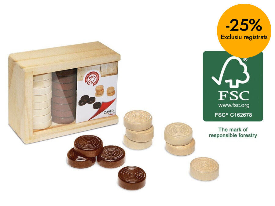 Damas Fichas de Madera