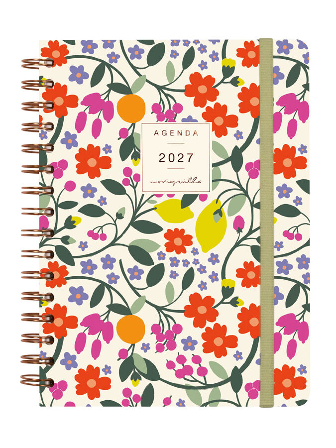 Agenda Finocam Moniquilla Semana Vista Horizontal 2027 Catal&aacute;n Verde
