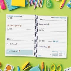 Agenda Escolar Finocam Cool 1/4 Sem/Vista Castellano 2026-27 Azul