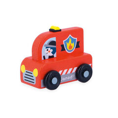 Cami&oacute;n de bomberos de madera