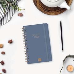 Agenda Finocam Alma E5 setm/vista horitzontal cat 2026 blau