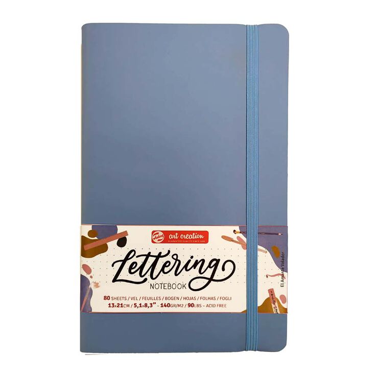 Llibreta tac Lettering 13x21 Talens blau