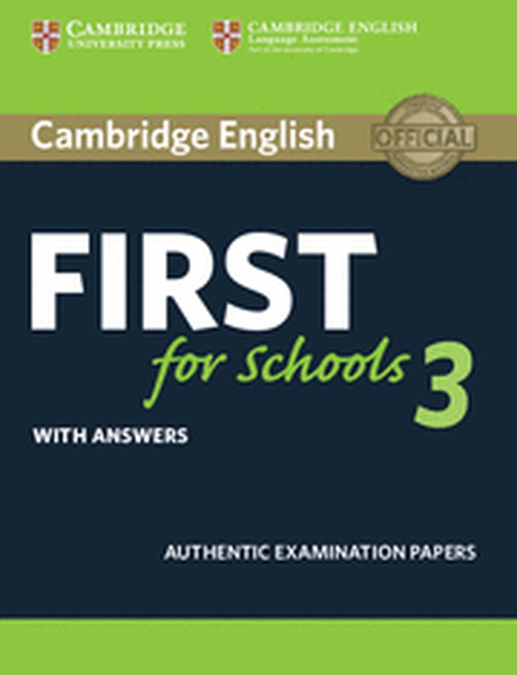 Cambridge English First for Schools 3 Student'S book With Answers