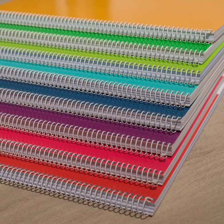 Libreta espiral Escolofi Basic A4 80 hojas 4x4 azul