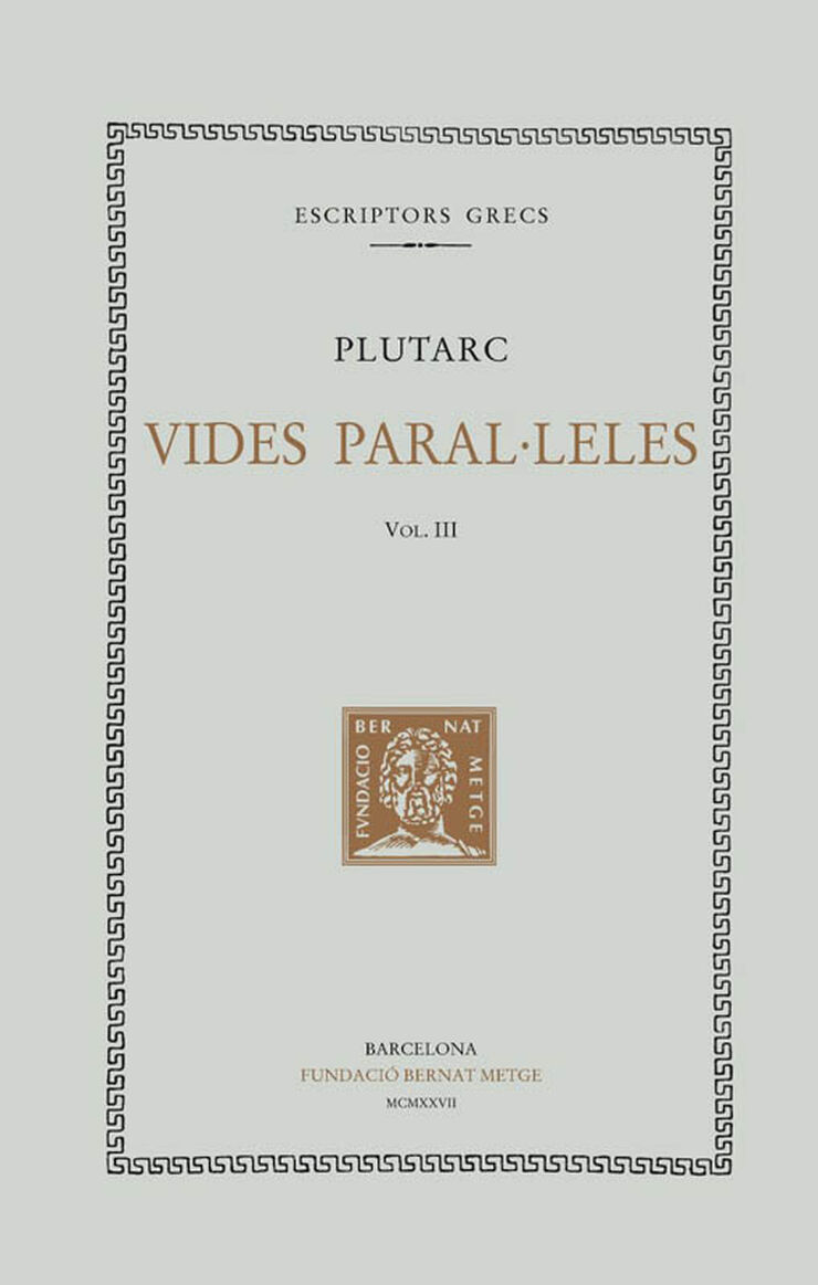 Vides paral·leles, vol. III: Aristides i Marc Cató. Cimó i Lucul·le