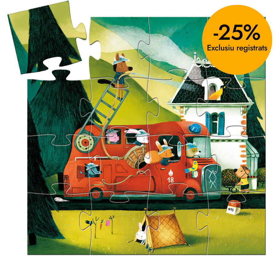 Puzle cami&oacute;n bomberos