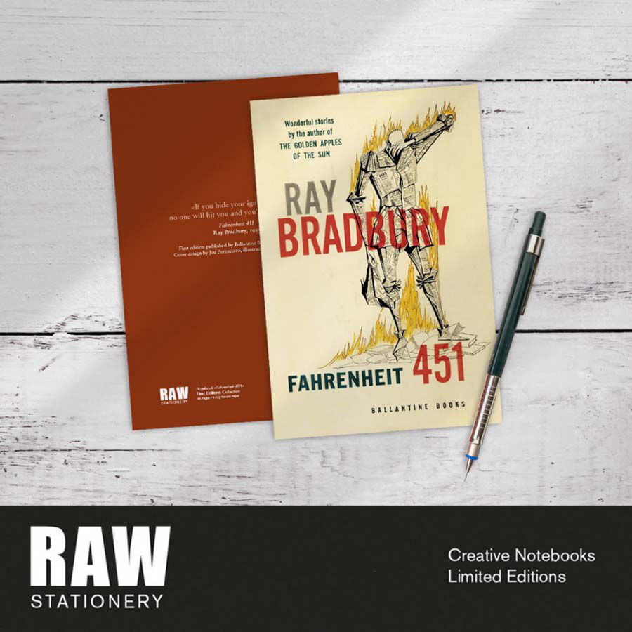 Libreta A5 Raw Stationery Primera Edici&oacute;n Farenheit 451