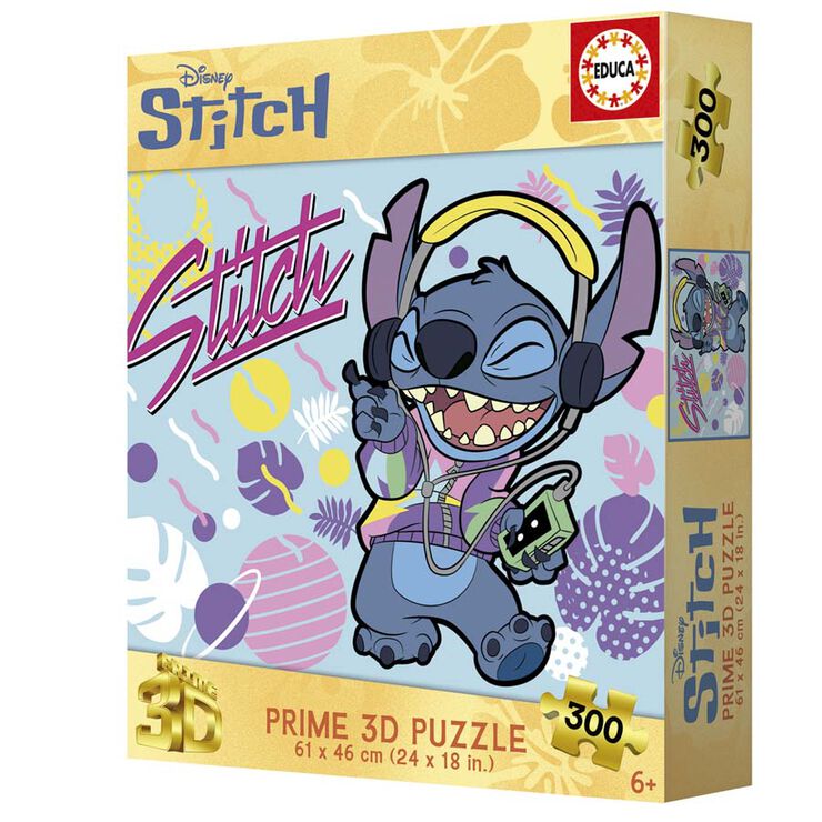 Stitch Puzle con efecto 3D - 300 piezas