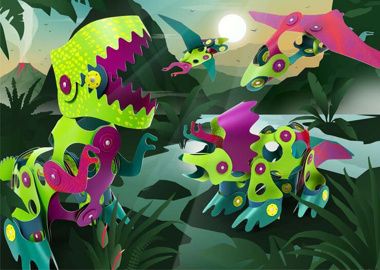 Construcci&oacute;n Magn&eacute;tica Clixo Dinosaurio