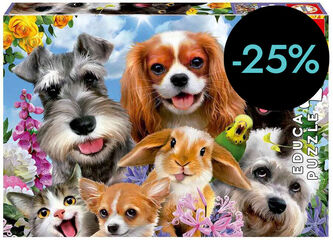 Puzle 200 piezas Selfie Mascotas