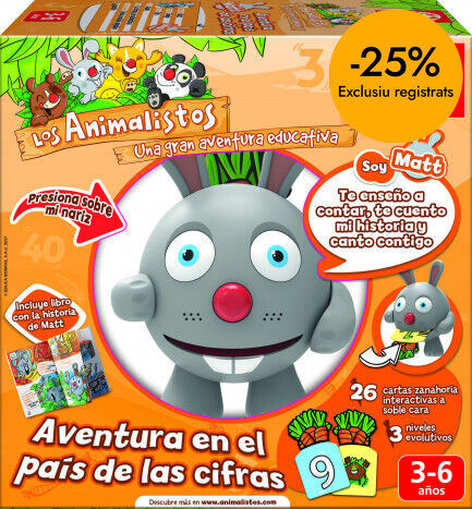 Juego did&aacute;ctico Educa animalista Matt Conejo - Aventura en el pa&iacute;s de las cifras