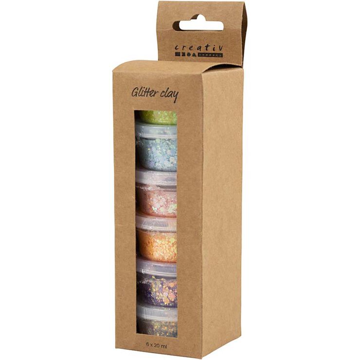 Glitter Clay Creativ Pastel 20ml 6u