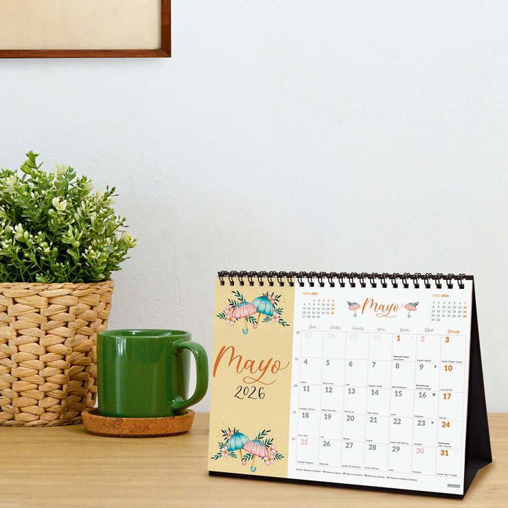 Calendario sobremesa Finocam Flower Journal 2026 castellano