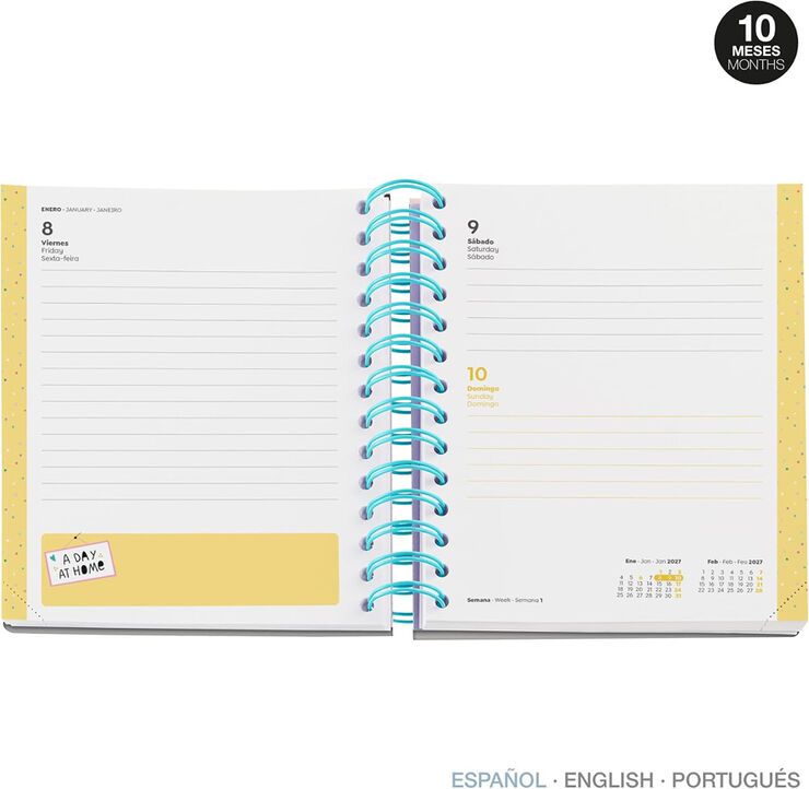 Agenda Escolar W-O B2F D/P Mult. 2026-2027 Silver Panda