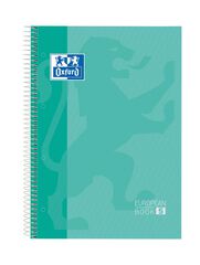 Notebook Oxford EuropeanBook 5 A4+ 120 hojas 5x5 tapa extradura menta