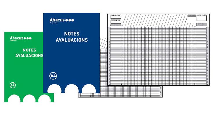 Quadern de Notes Avaluacions Abacus A4 català
