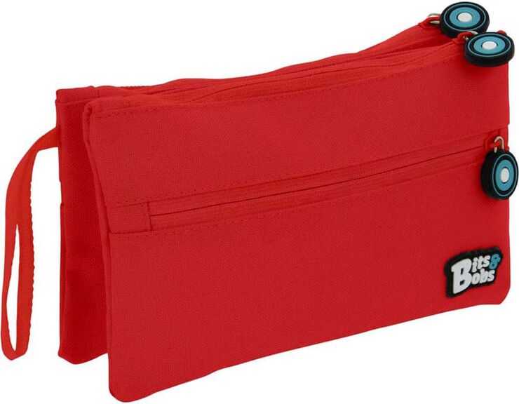 Estuche doble plano Bits&Bobs rojo