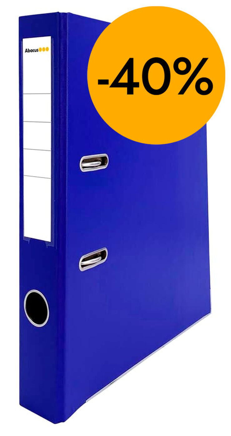 Archivador palanca Abacus A4 lomo estrecho azul