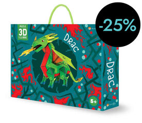 Puzle y libro 55 piezas Drac 3D