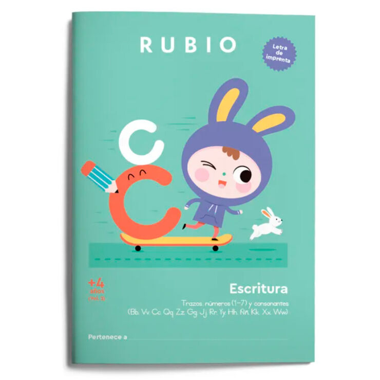 Escritura con letra de imprenta (+4 años). Vol. 2