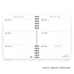 Agenda Miquelrius Plus W-O sem/vista catalán 2026 Basic azul marino