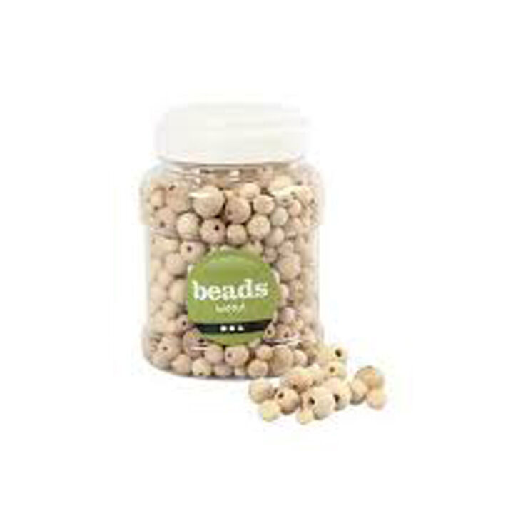 Cuentas y Abalorios madera natural 532u
