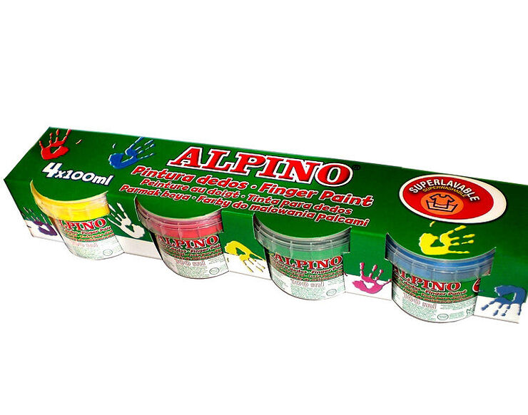 Estoig de pintura de dits Alpino 5 colors