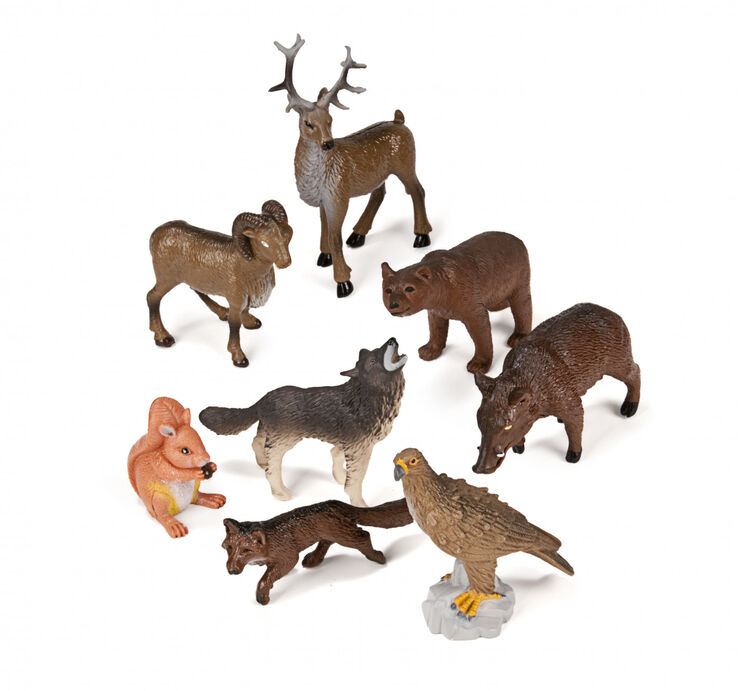 Animals del bosc de plàstic 8 unitats