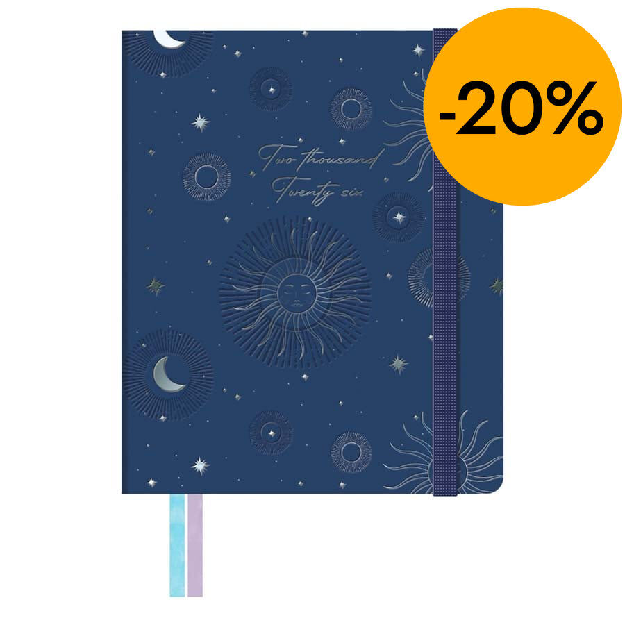 Agenda Takenote A5 sem/vista mult 2026 Celeste