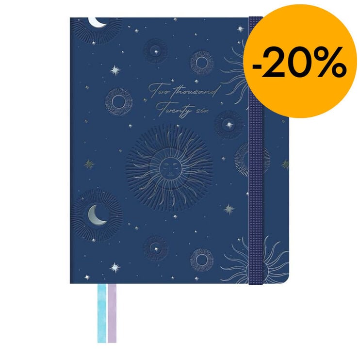 Agenda Takenote A5 sem/vista mult 2026 Celeste