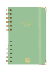 Agenda Finocam Alma Semana Vista Horizontal 2027 Catal&aacute;n Verde