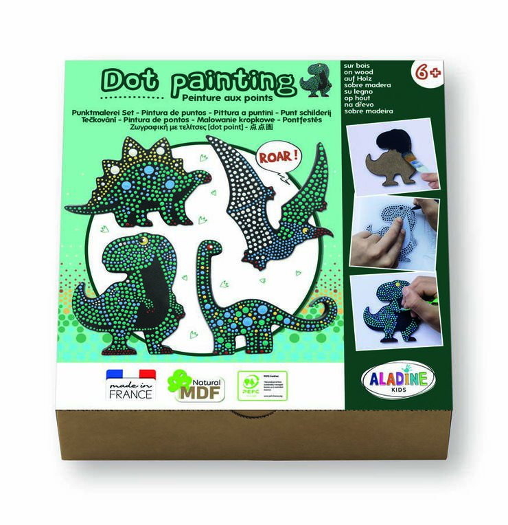 Kit Aladine Pinta con Puntos Dinos