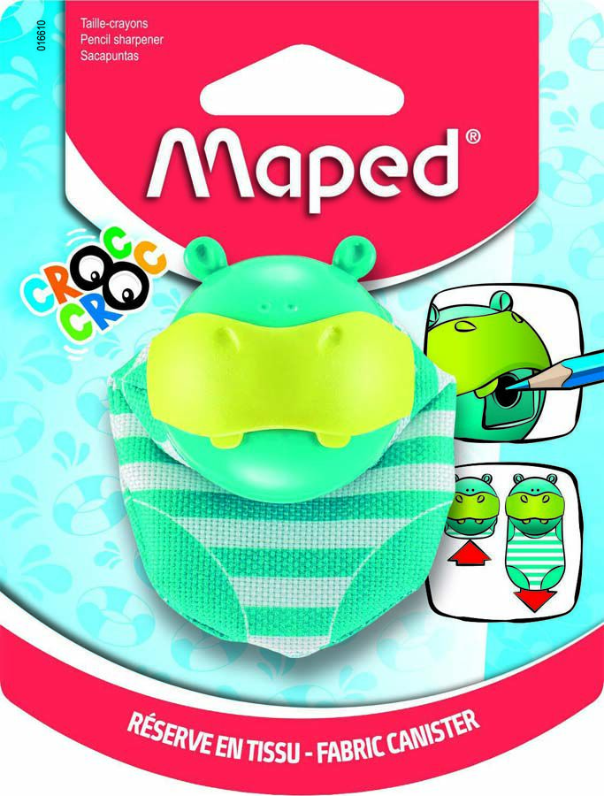 Sacapuntas Maped Croc Croc Hipo 1 orificio