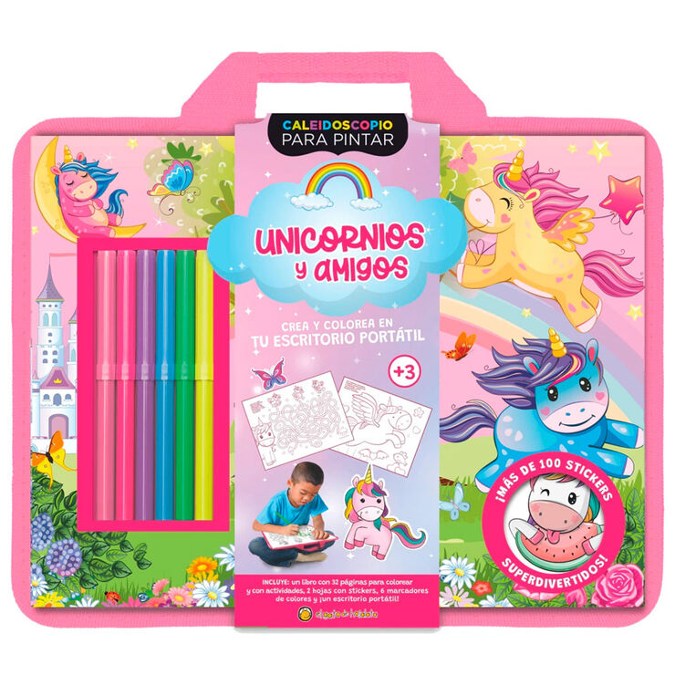 Caleidoscopio para Pintar - Unicornios y amigos