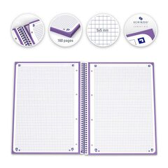 Notebook1 A4 tapa extradura 80H 5X5 Oxford lila