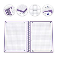 Libreta espiral Notebook 1 Oxford A4 80  hojas 5x5 lila