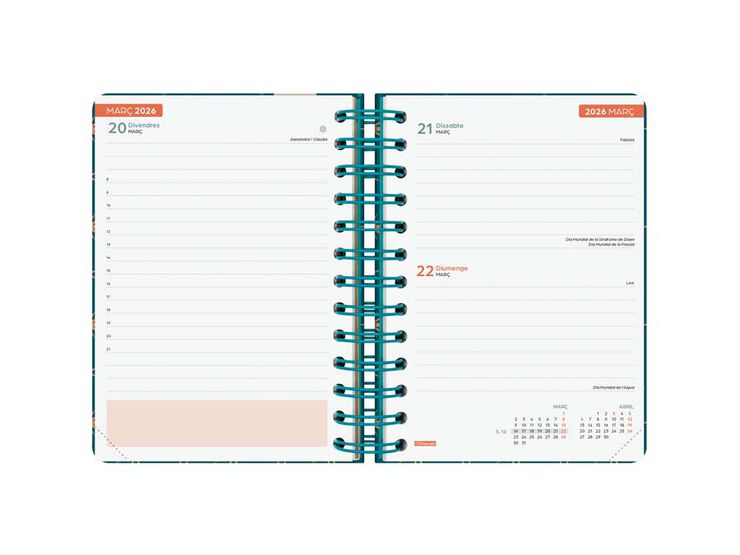 Agenda Finocam escolar Cosmo 1/8  día/pág cat 2025-26 stars
