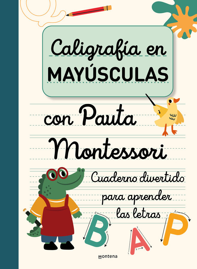Caligraf&iacute;a en may&uacute;sculas con pauta Montessori