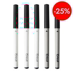 Retoladors diferents gruixuts negre 5u