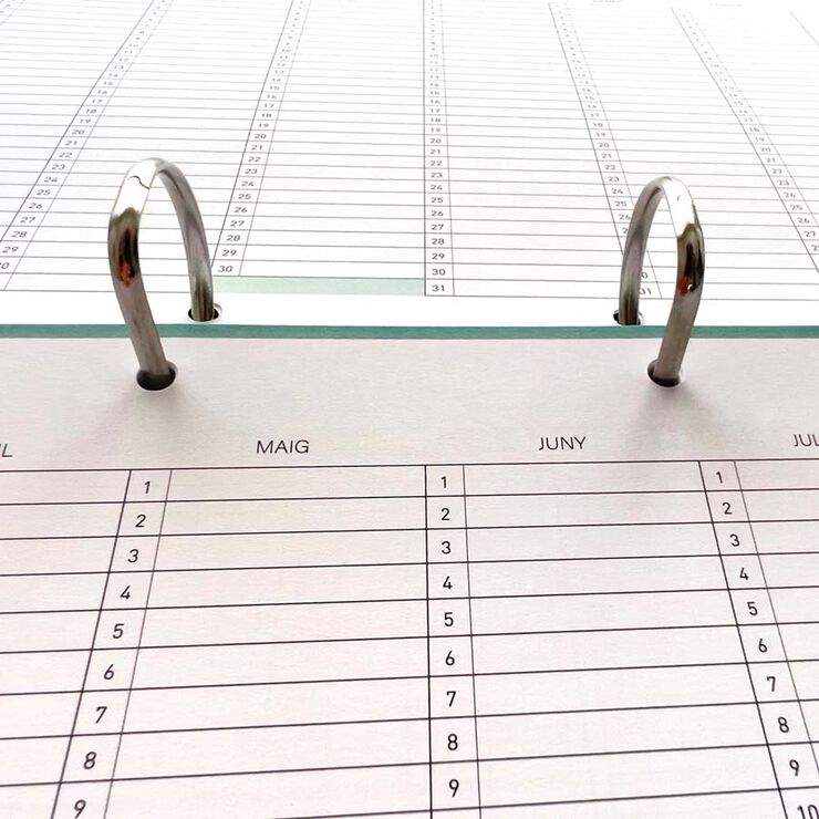 Carpebloc amb recanvi 100 fulls català Carchivo menta