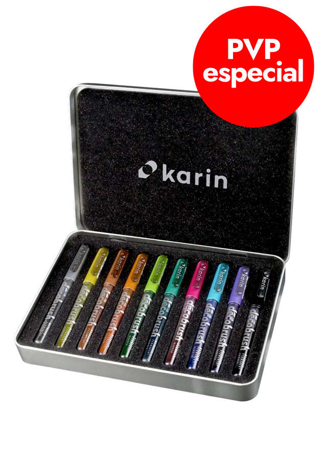 Rotuladores Karin Decobrush Metallic 10 colores