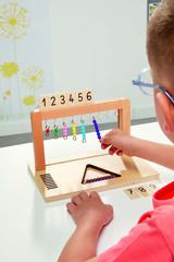 Montessori - Soporte de perlas - Actividades del 1 a 9