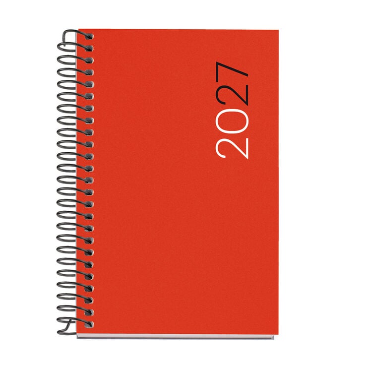 Agenda Miquelrius Espiral Caddy D&iacute;a P&aacute;gina Catal&aacute;n 2027 City Rojo