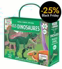 Libro y Puzle Dinosaures 100 piezas